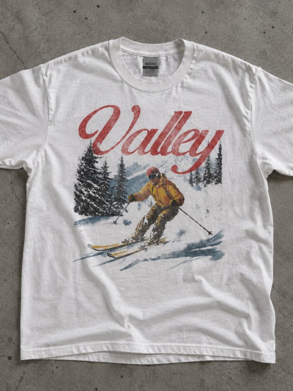 Valley Ski Graphic Tee Vintage